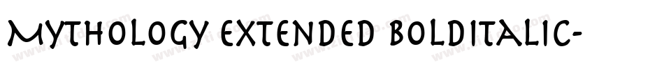 Mythology Extended BoldItalic字体转换